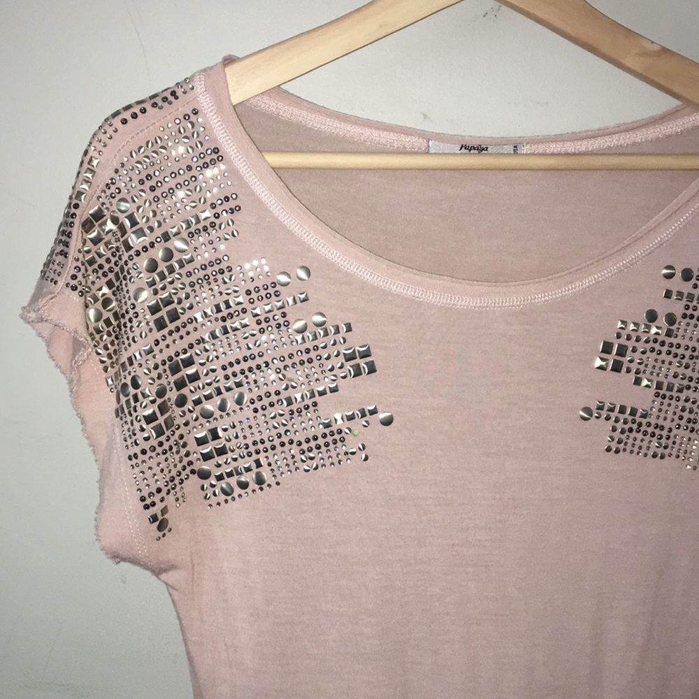 Studded dusty rose shirt!